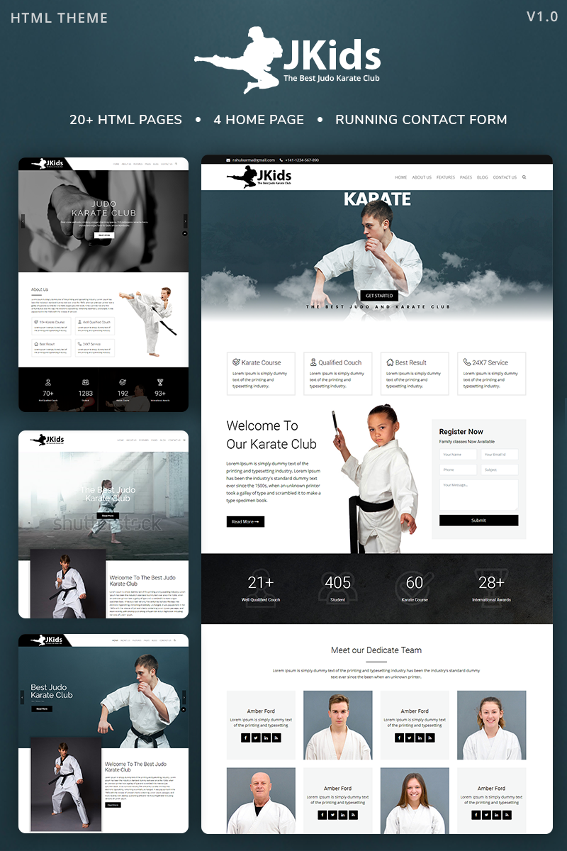 JKids - Judo Karate and Martial Art HTML Website Template