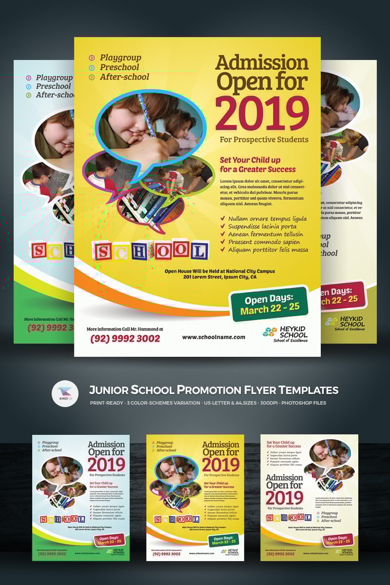 junior school promotion flyer psd template 67921