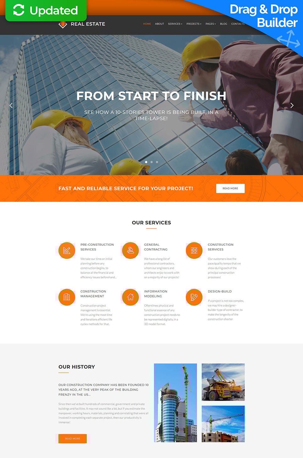 Архитектура дизайн moto cms 3 шаблон Real Estate Moto CMS 3 шаблон