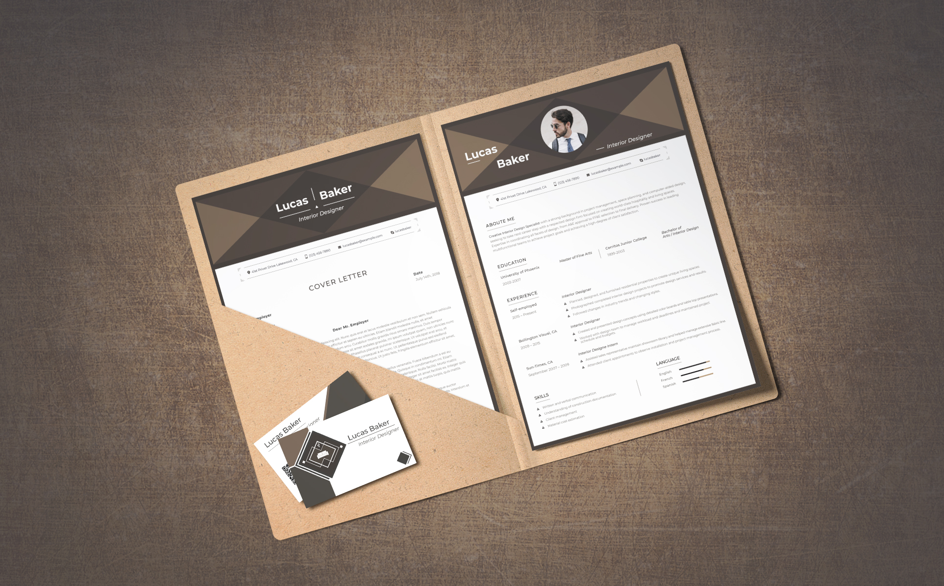 Download Резюме "Lucas Baker - Interior Designer Resume Template" / Lucas Baker - Interior Designer Resume Template - Резюме на тему графика decor decorator creative construction decoration house home room style stylist contemporary interdesign apartment furniture renovation specialist interior design interior designer