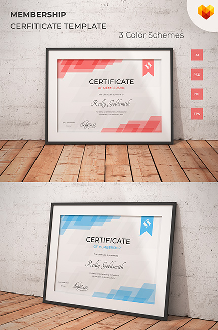 Template #68040 Membership Attemdance Moto Certificate Template - Logo template Preview