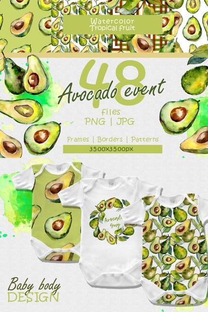 Template #68089 Avocado Illustration Webdesign Template - Logo template Preview