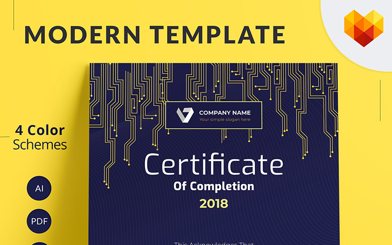 Certificate of Completion Certificate Template