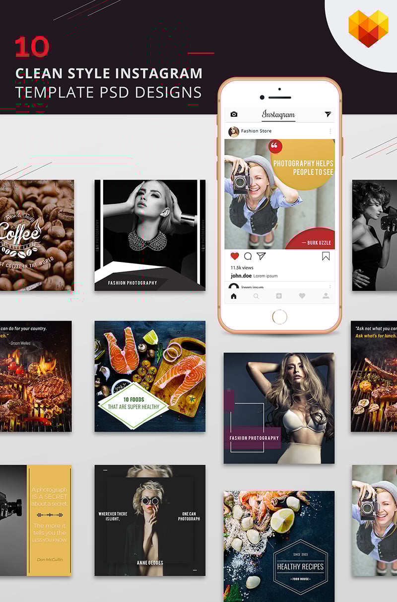 10 Clean Style Instagram Pictures Mídia Social №68033 - captura de tela