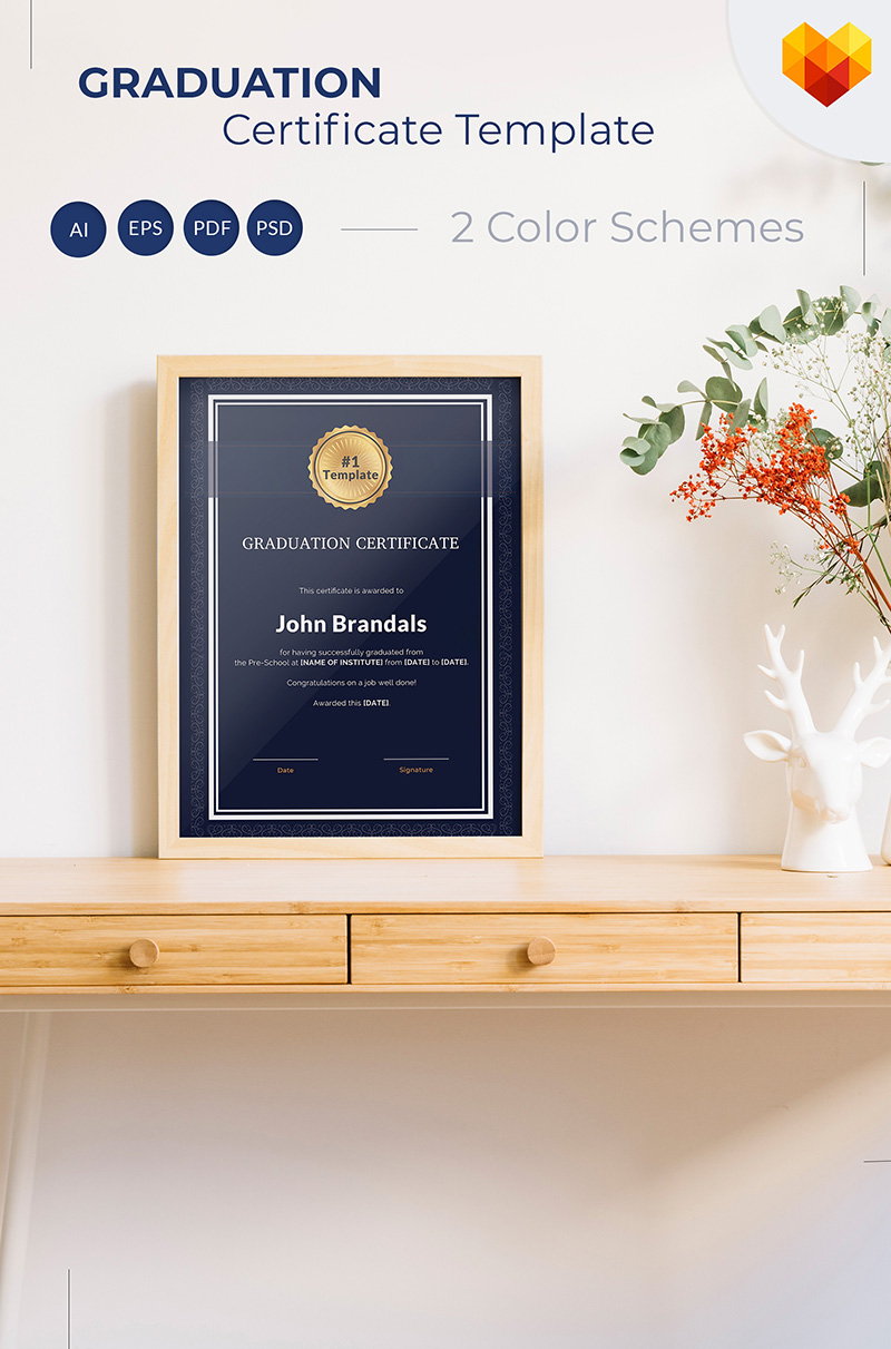 "Graduation" modèle de certificat #68042