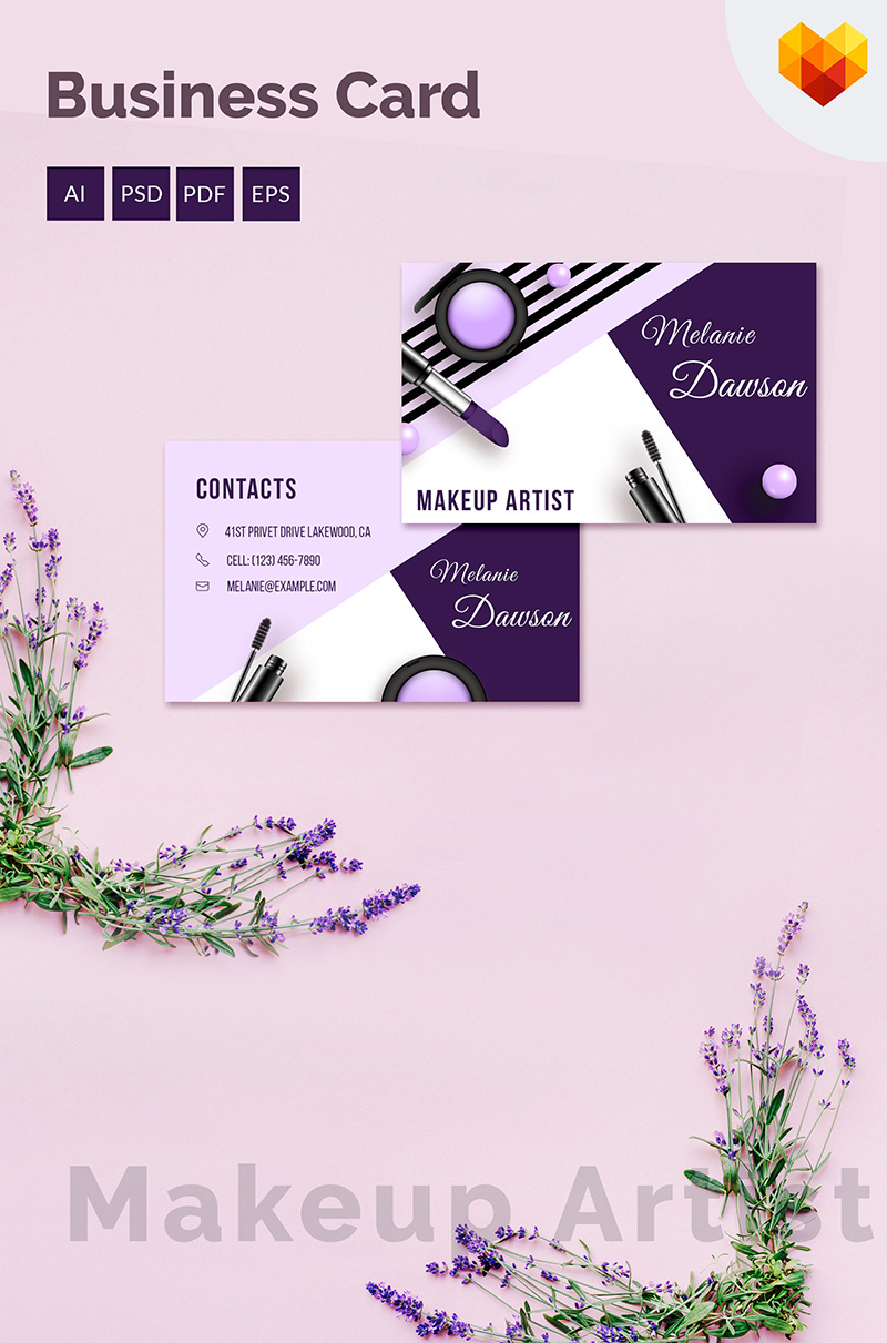 Makeup Business Card Corporate Identity Template - screenshot