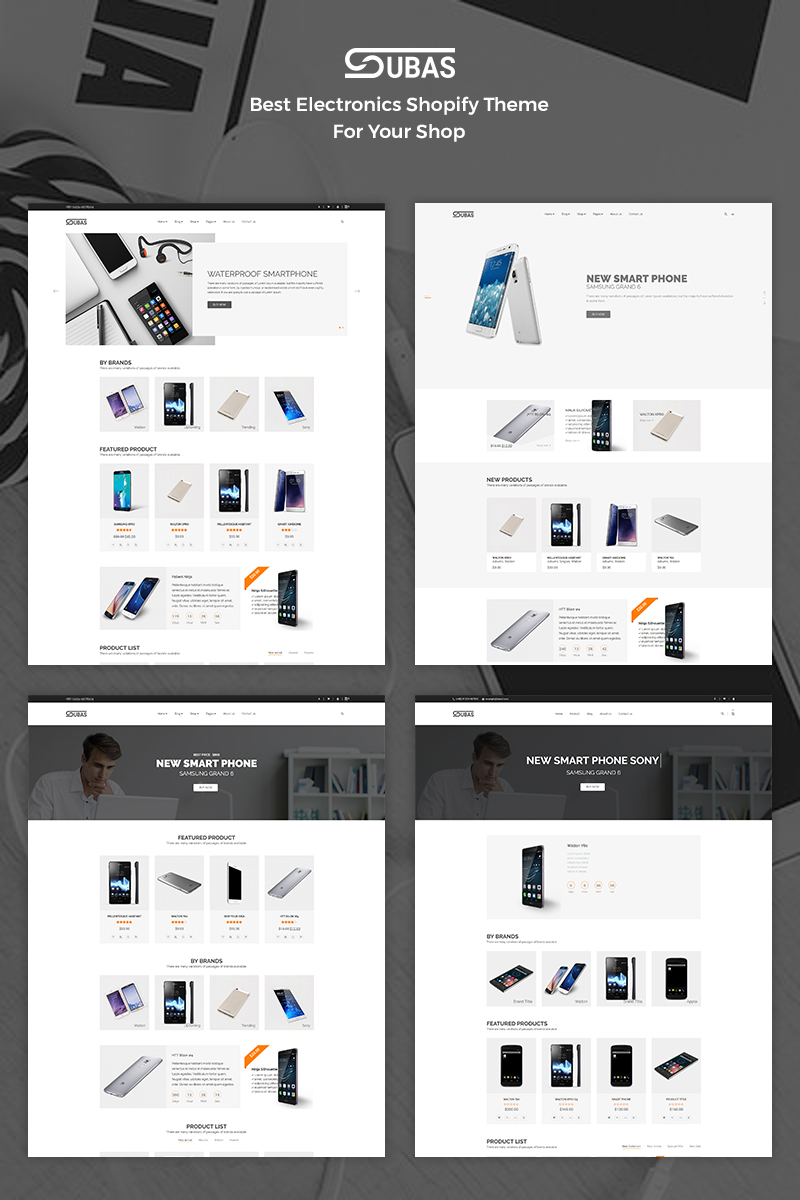 "Subas - Electronics store" thème Shopify adaptatif #68098 - screenshot