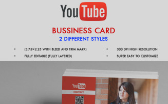Youtube Channel Business Card - Corporate Identity Template