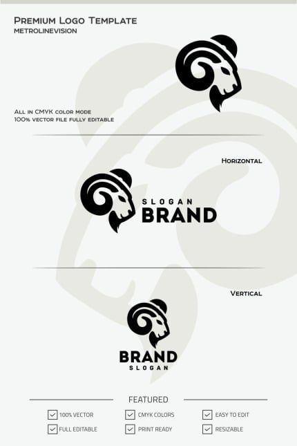 Template #68101 Logo Head Webdesign Template - Logo template Preview