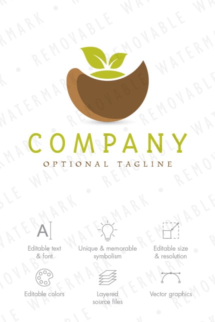 Template #68121 Natural Food Webdesign Template - Logo template Preview