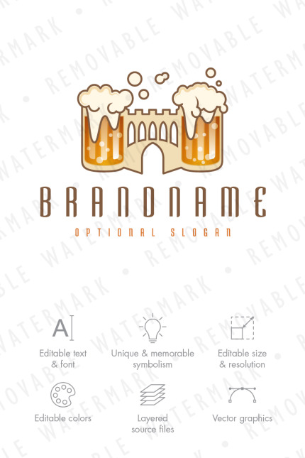 Template #68123 Gate Drink Webdesign Template - Logo template Preview