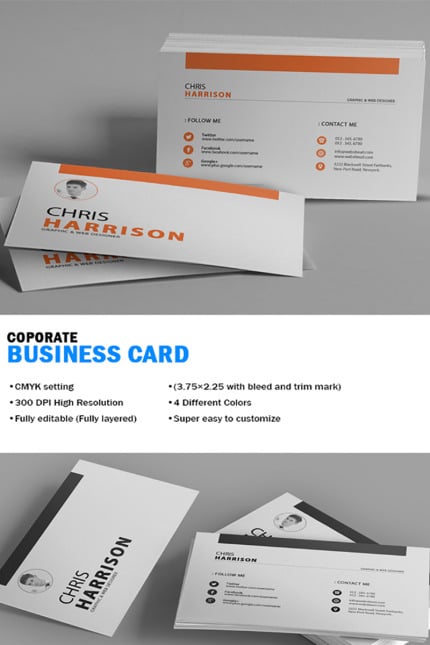 Template #68153 Card Clean Webdesign Template - Logo template Preview