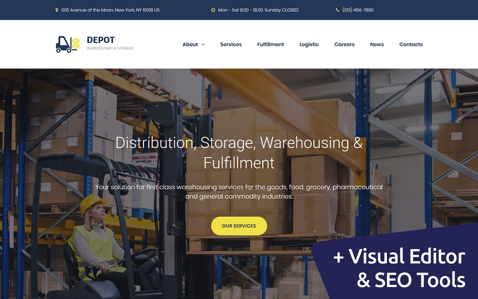 Depot - Warehouse Premium Moto CMS 3 Template