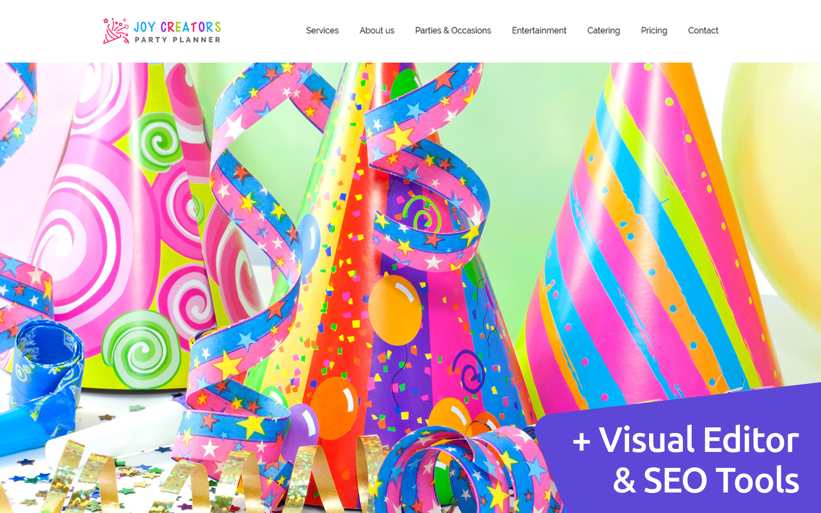 Joy Creators - Event Planner Templates Moto CMS 3 №68188