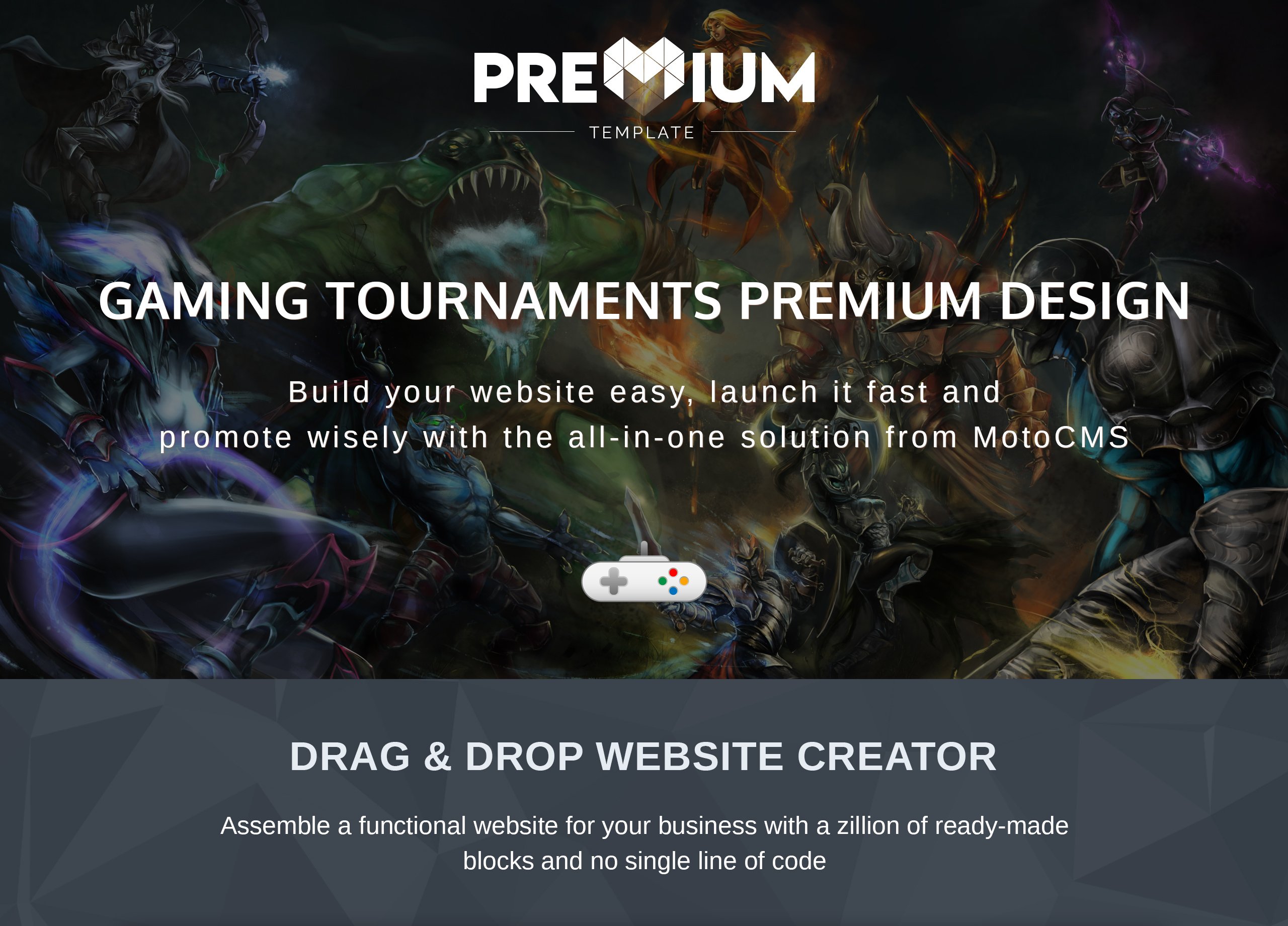 Game Website Design with Admin Panel - MotoCMS