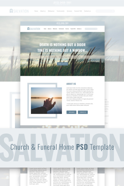 Template #68258 Funeral Grave Webdesign Template - Logo template Preview