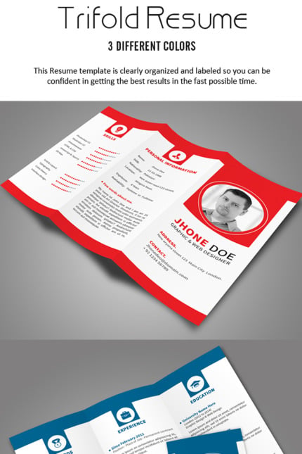 Template #68271 Resume Creative Webdesign Template - Logo template Preview