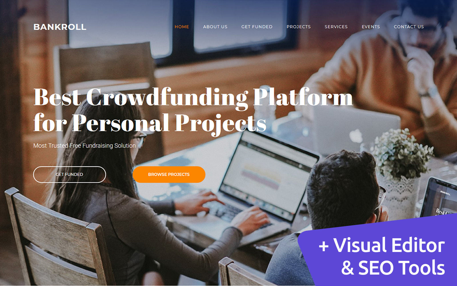 Crowdfunding Platforms Premium Moto CMS 3 Template