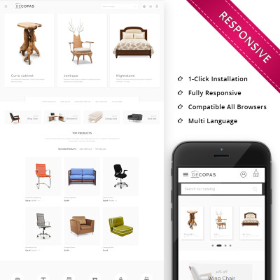 PrestaShop Theme namens "Decopas - The Furniture Store" #68288