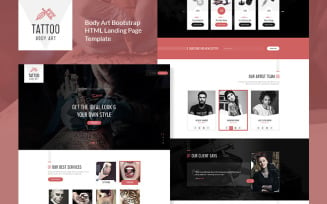 Tattoo Body Art Bootstrap Landing Page Template