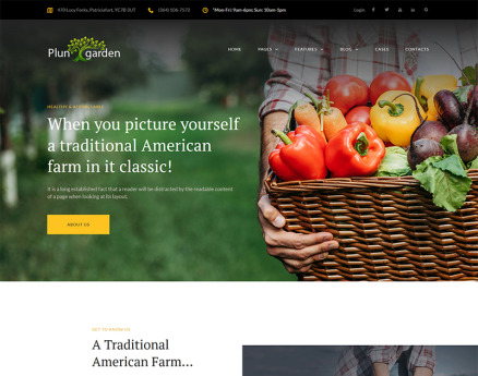 Plungarden - Village Farm Responsive Elementor WordPress Theme