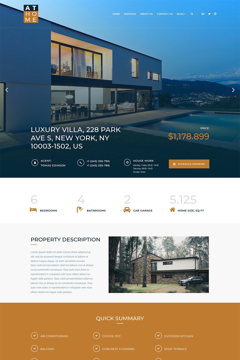 At Home - Real Estate Elementor №68334 - скриншот