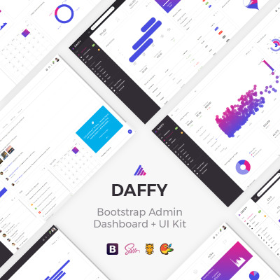 Daffy - Multipurpose Bootstrap + UI Kit Admin Template #68384