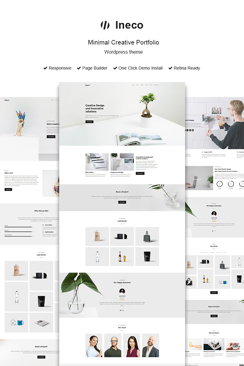 Ineco Minimal Creative Portfolio №68323 - скриншот