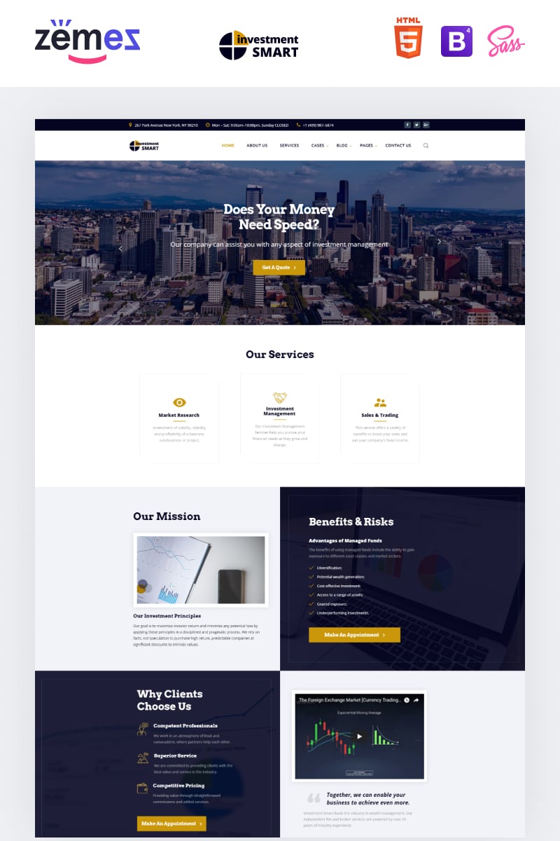 Investment Smart - Solid Investment Agency Multipage HTML №68347