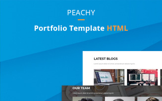 Peachy - Material One Page Portfolio Landing Page Template
