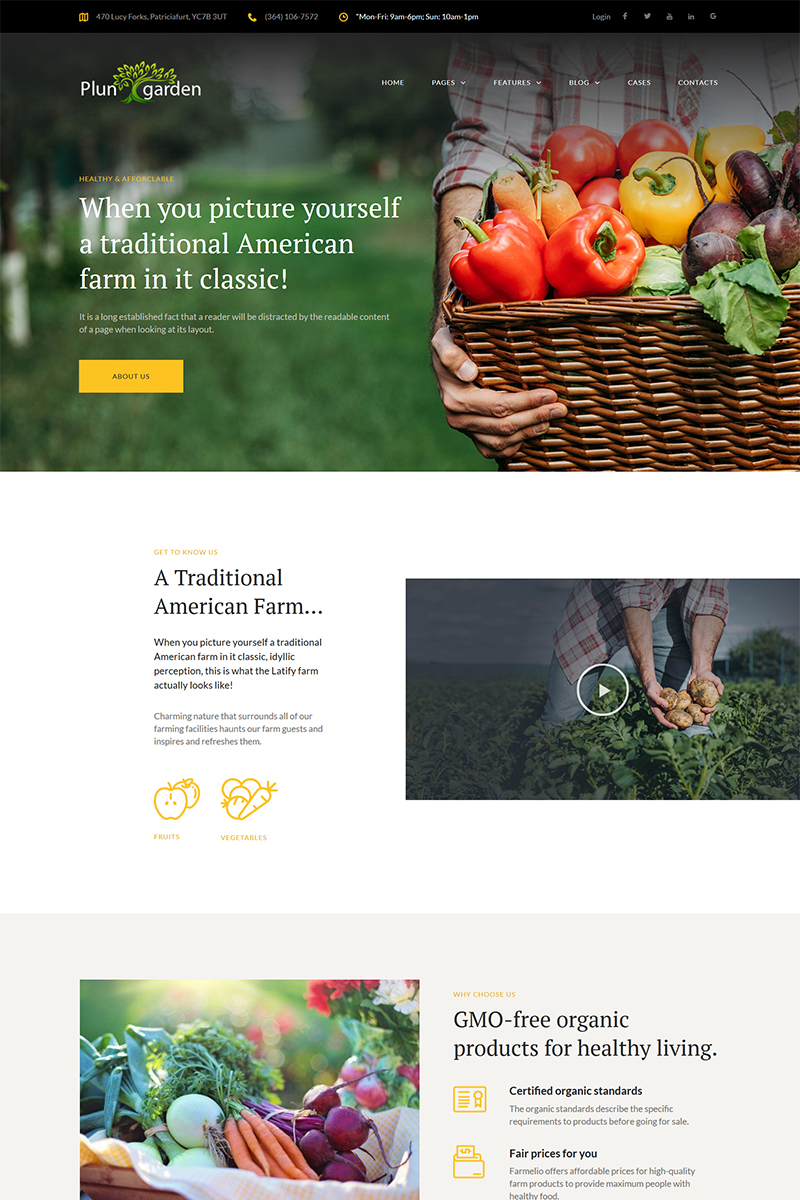 Responsive Plungarden - Village Farm Responsive Elementor Wordpress #68392 - Ekran resmi