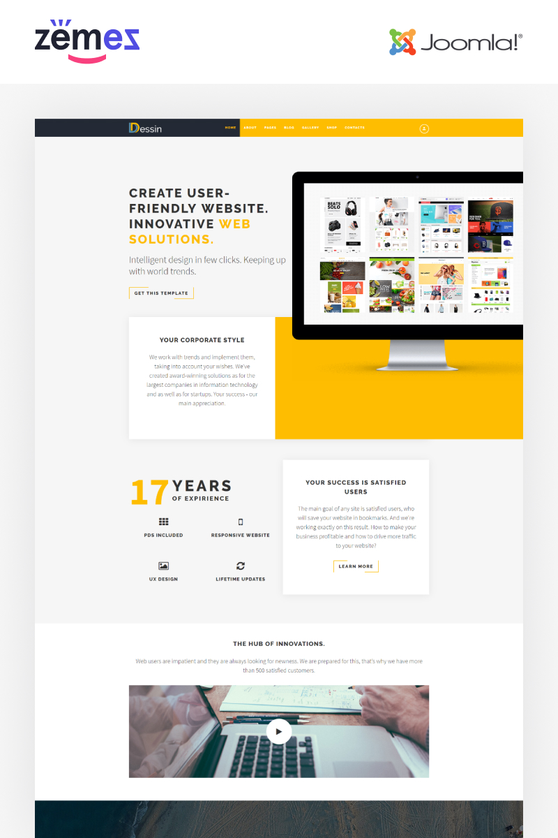 Responsywny szablon Joomla Dessin - Electronic Store Multipage Creative #68304 - zrzut ekranu
