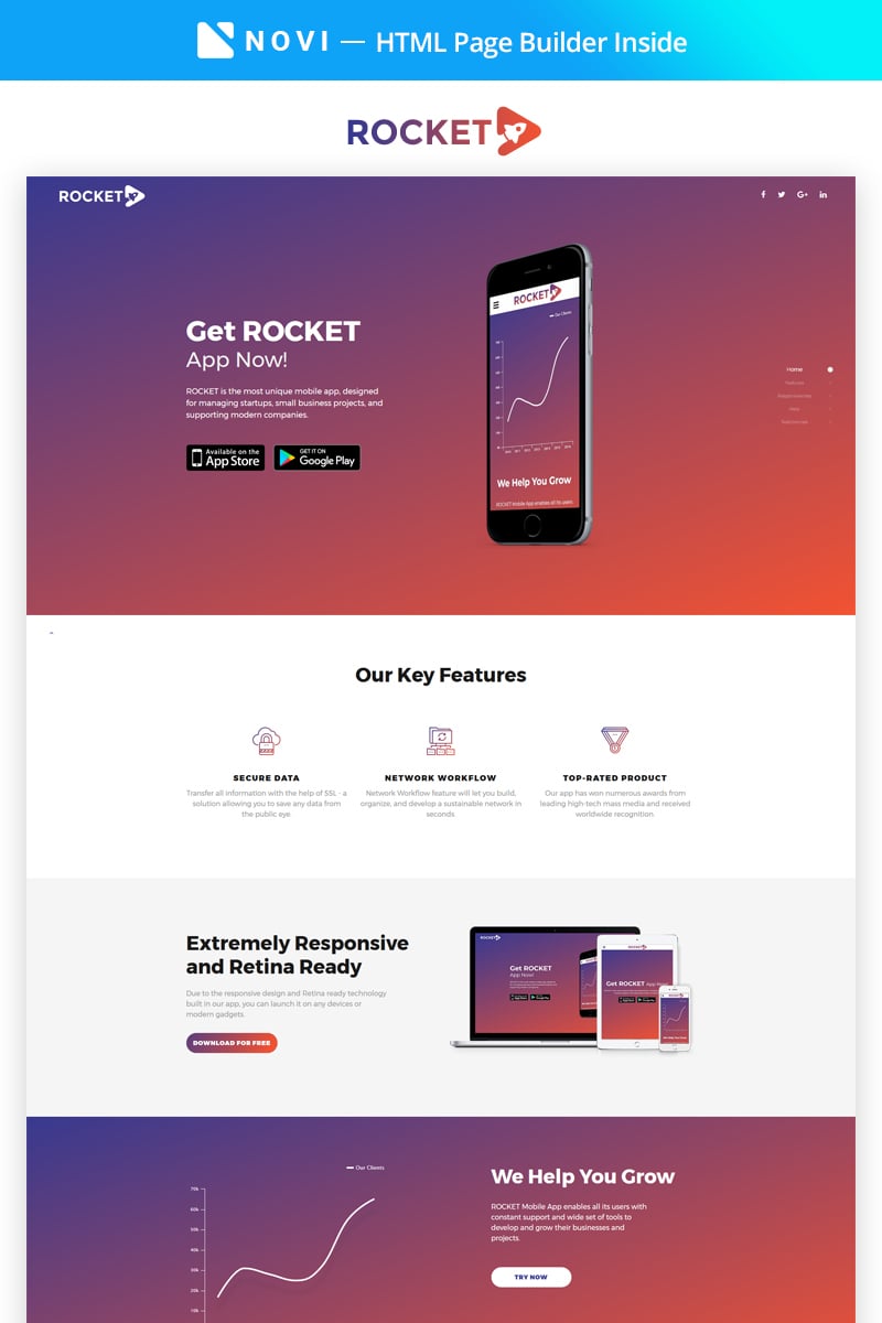 Rocket - Fabulous App Building Agency Compatible with Novi Builder №68349 - скриншот