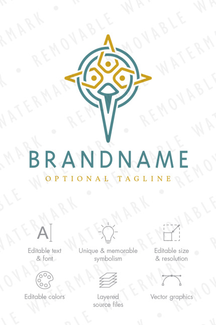 Template #68419 Compass Cross Webdesign Template - Logo template Preview