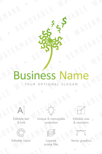 Template #68420 Finance Flower Webdesign Template - Logo template Preview