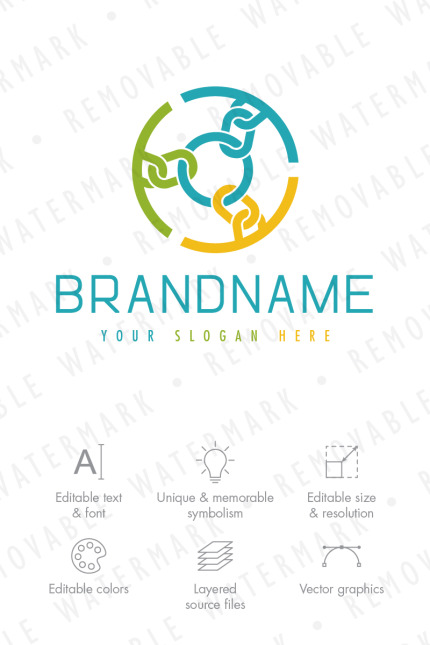 Template #68421 Link Abstract Webdesign Template - Logo template Preview