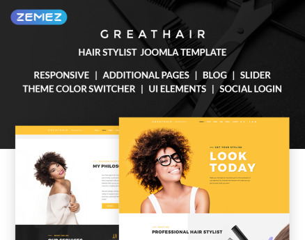 Greathair - Fancy Hair Stylist Joomla Template