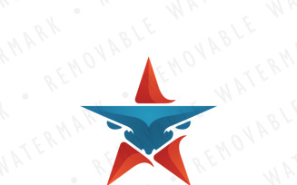 Abstract Bull Star Logo Template