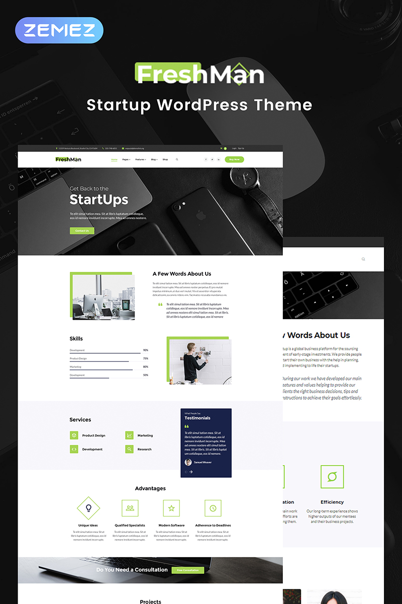 Design themes. Дизайн сайта it компании. Startup WORDPRESS Theme. Дизайн компании.