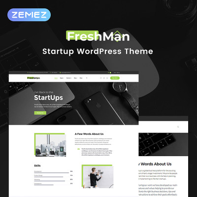 Freshmen - Thème WordPress Elementor pour Société de démarrage #68435