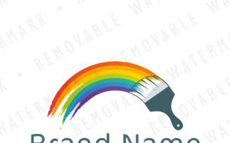Painted Rainbow Logo Template