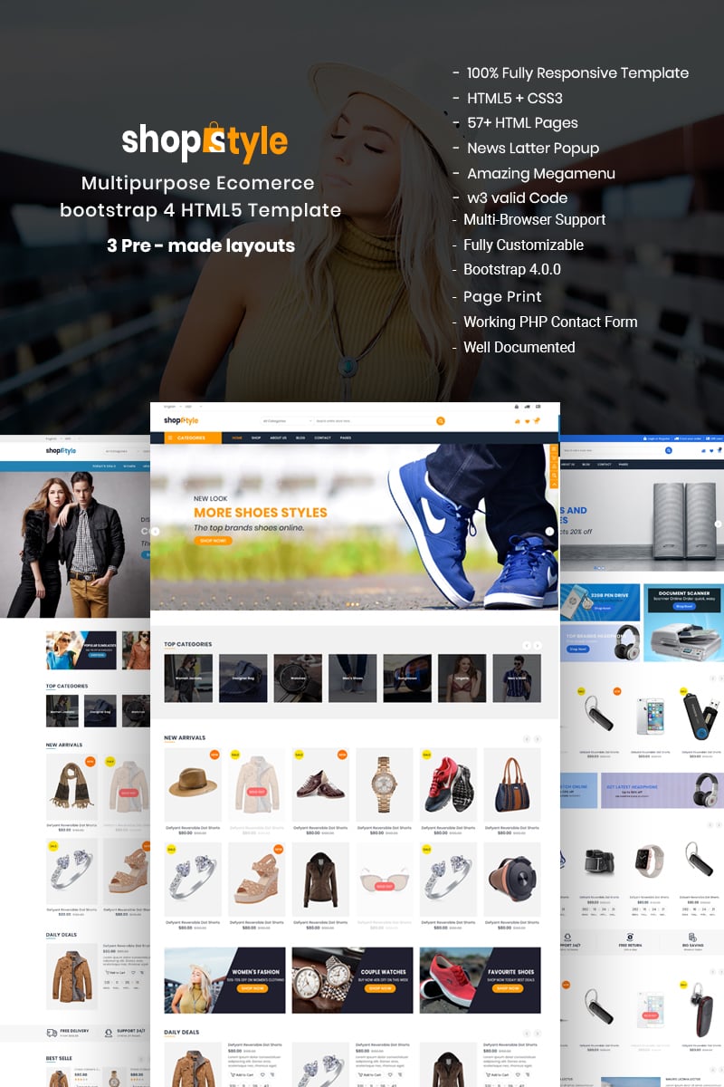 Shopstyle - Responsive Multipurpose E-Commerce HTML5 Website Template