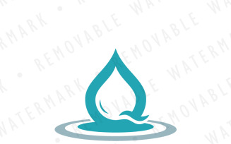 Water Drop Impact Logo Template
