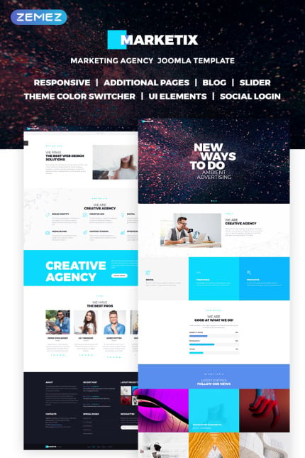 Template #68555 Marketing Corporate Webdesign Template - Logo template Preview