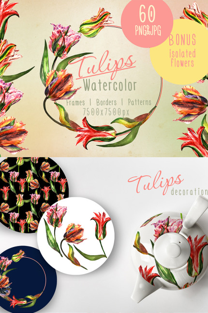 Kit Graphique #68590 Tulipe Illustration Web Design - Logo template Preview