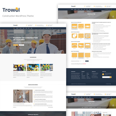 Адаптивный WordPress шаблон №68545 на тему строительные компании #68545