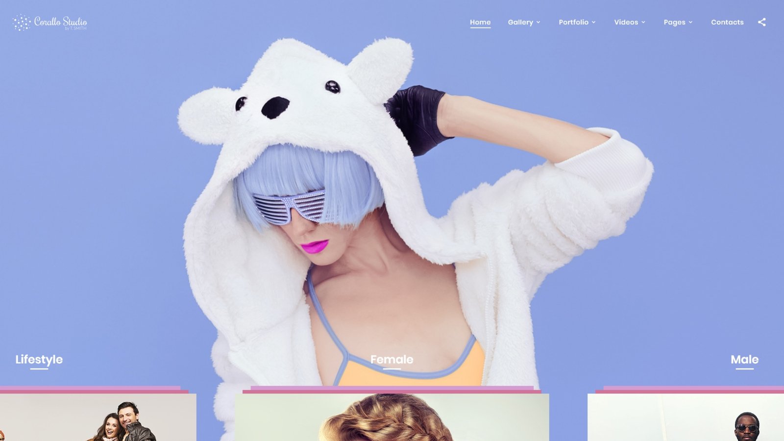 "Corallo Studio - Photographer Portfolio Multipage" - адаптивний Шаблон сайту №68544