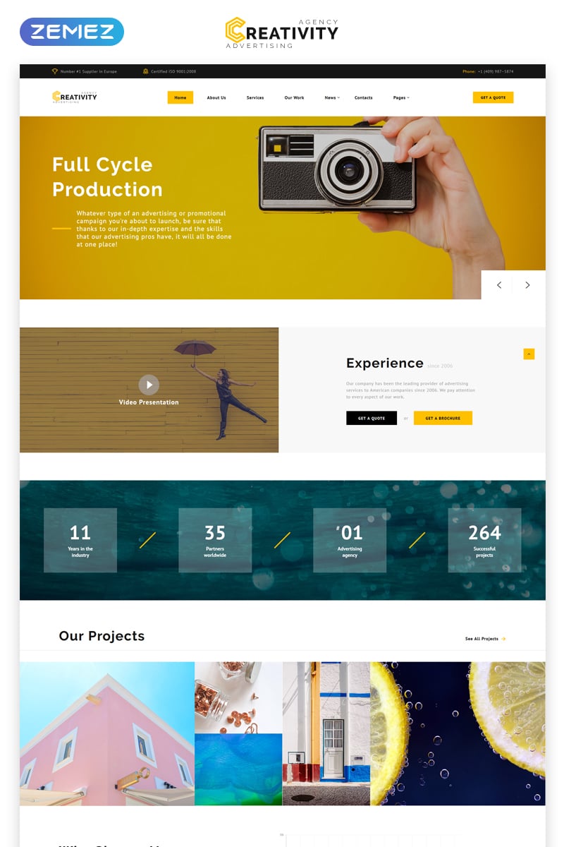 Creativity - Advertising Agency Multipage HTML5 Website Template - screenshot