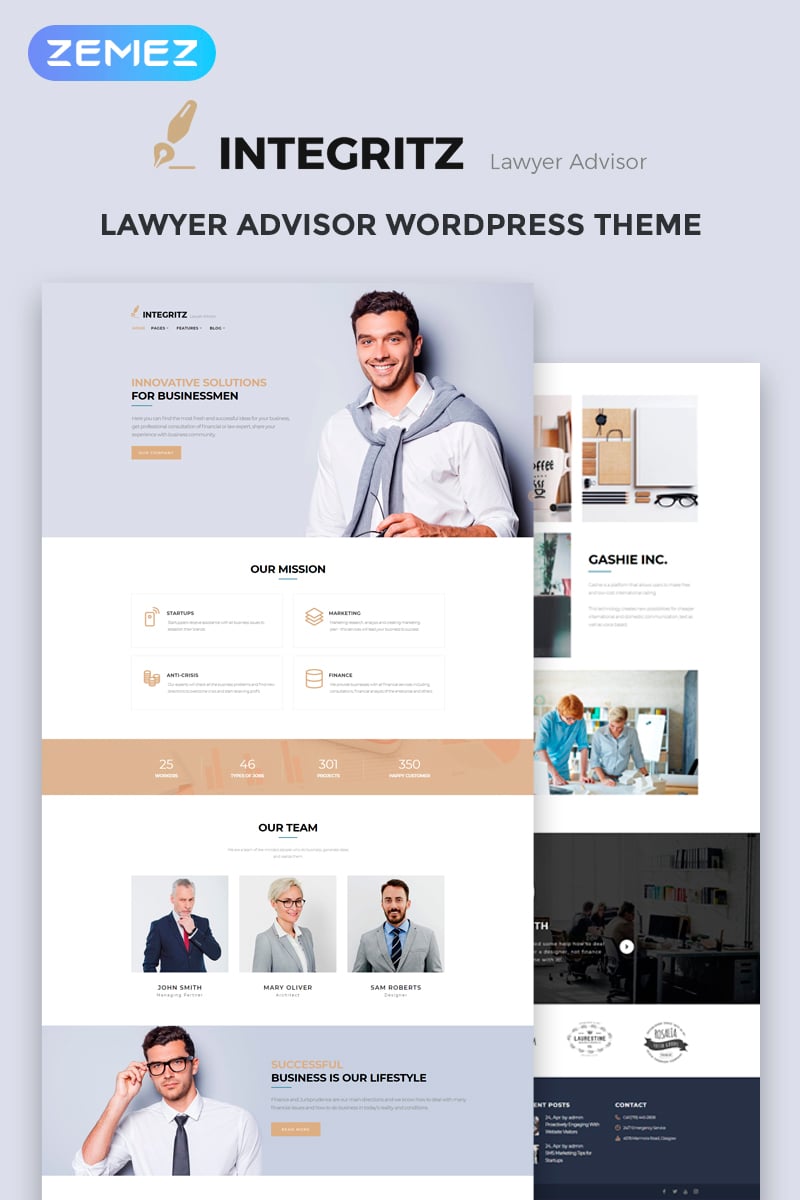 Integritz - Responsive Law Firm Elementor WordPress Theme