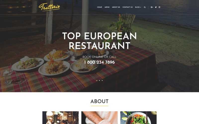 Trattorio - Restaurant WordPress Elementor Theme WordPress Theme